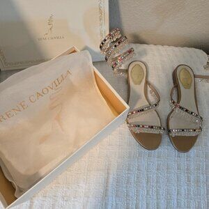 Rene Caovilla Chandelier Multicolor Flat Sandals